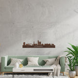 Skyline Leeuwarden Noten houten cadeau decoratie relatiegeschenk van WoodWideCities