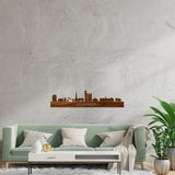 Skyline Leeuwarden Palissander houten cadeau decoratie relatiegeschenk van WoodWideCities