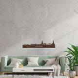 Skyline Leimuiden Noten houten cadeau decoratie relatiegeschenk van WoodWideCities