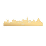 Skyline Lisse Metallic Goud gerecycled kunststof cadeau decoratie relatiegeschenk van WoodWideCities
