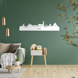 Skyline Lisse Wit glanzend gerecycled kunststof cadeau decoratie relatiegeschenk van WoodWideCities