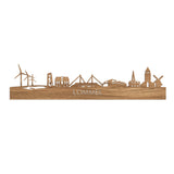 Skyline Lommel Eiken houten cadeau decoratie relatiegeschenk van WoodWideCities