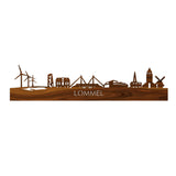 Skyline Lommel Palissander houten cadeau decoratie relatiegeschenk van WoodWideCities