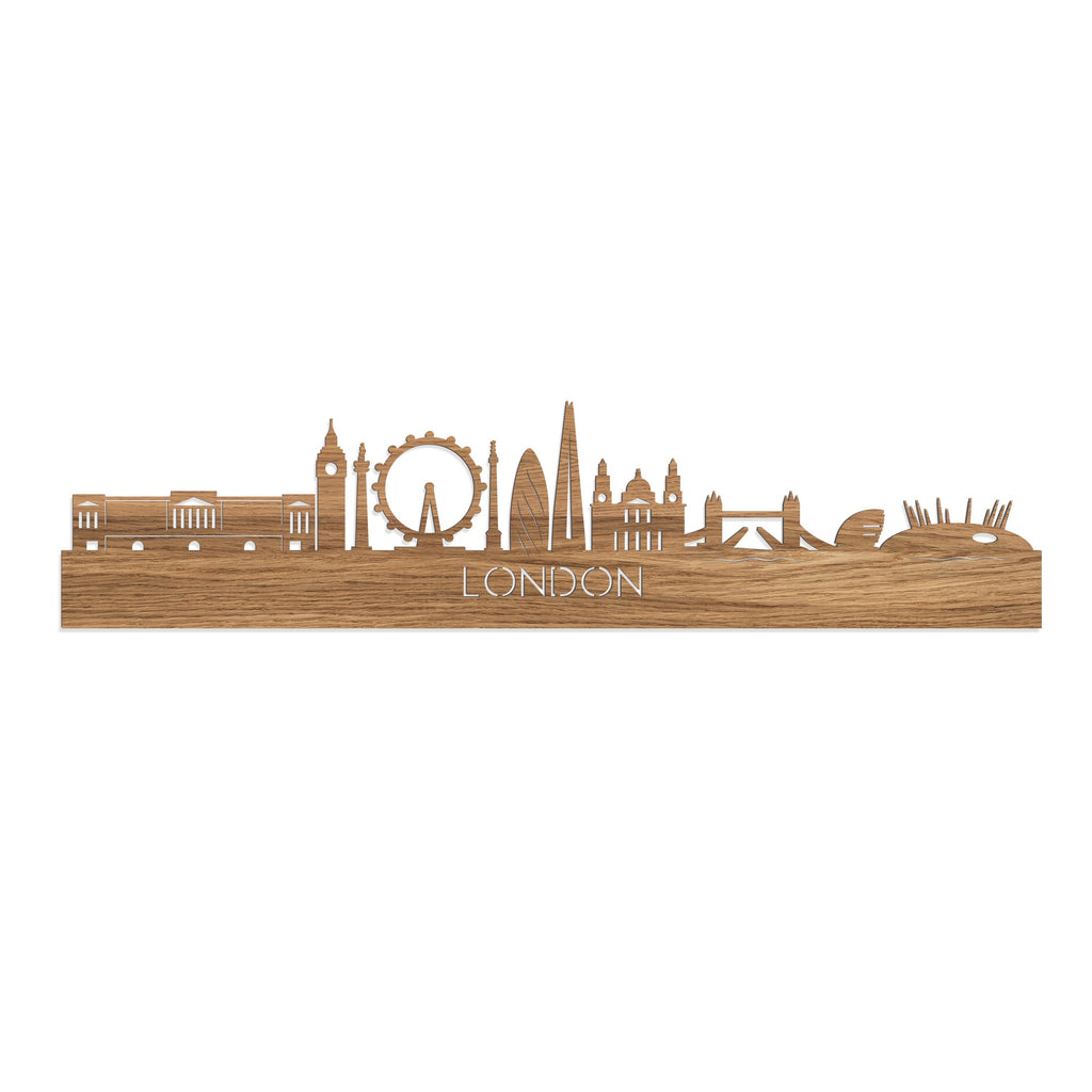 Skyline London Eiken houten cadeau decoratie relatiegeschenk van WoodWideCities