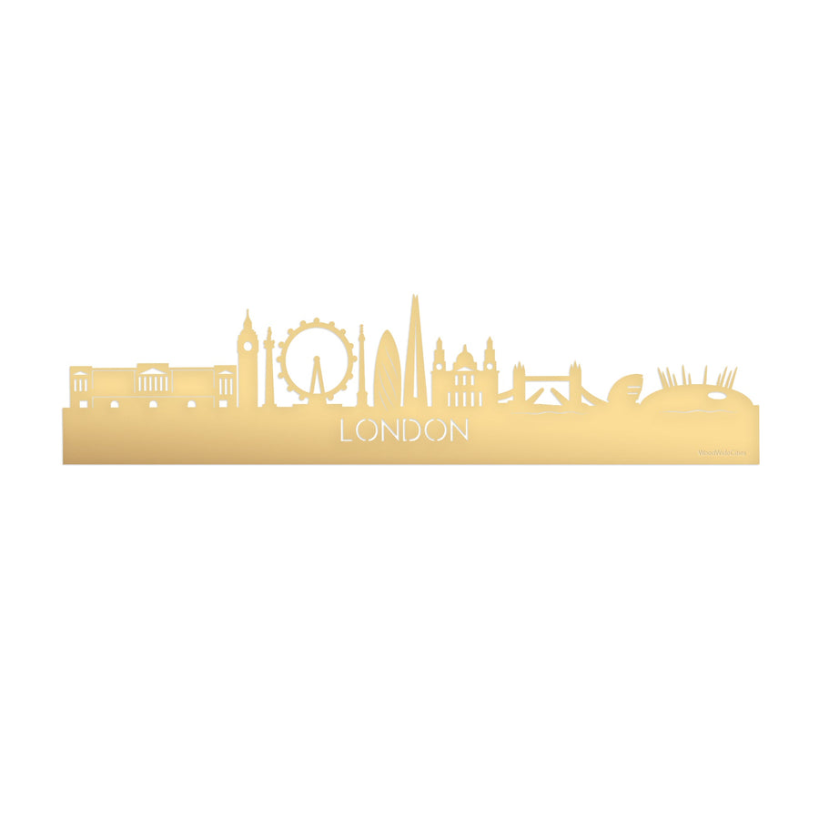 Skyline London Metallic Goud gerecycled kunststof cadeau decoratie relatiegeschenk van WoodWideCities