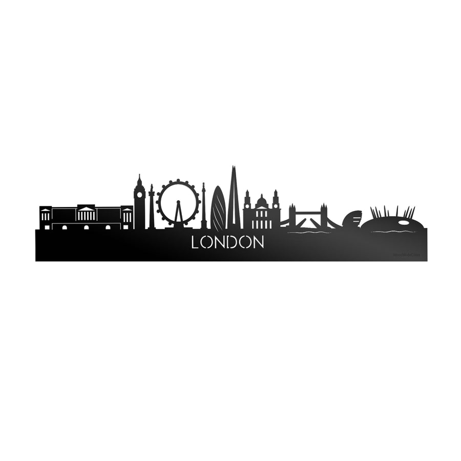 Skyline London Zwart glanzend gerecycled kunststof cadeau decoratie relatiegeschenk van WoodWideCities