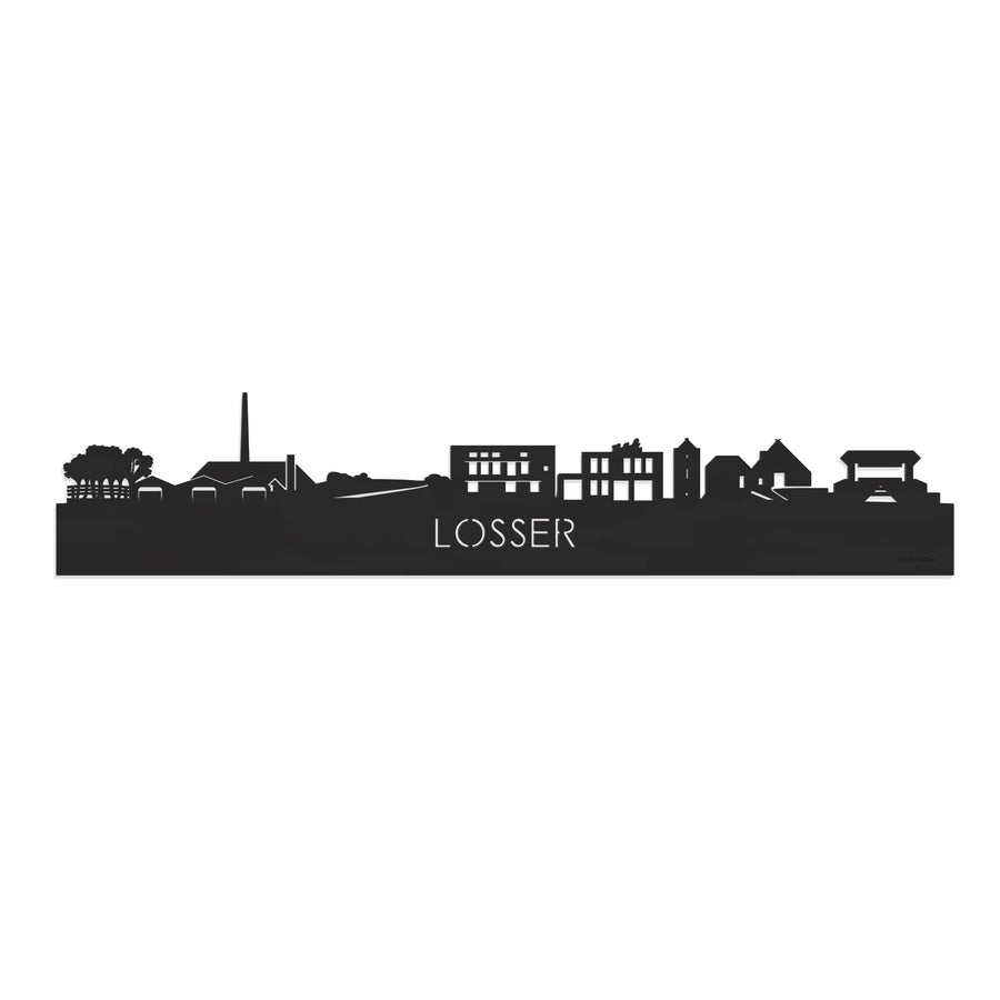 Skyline Losser Zwart houten cadeau decoratie relatiegeschenk van WoodWideCities