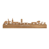 Skyline Lunteren Eiken houten cadeau decoratie relatiegeschenk van WoodWideCities