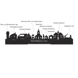 Skyline Magneet Bennekom houten cadeau decoratie relatiegeschenk van WoodWideCities