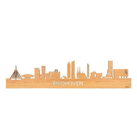 Skyline Magneet Eindhoven Eiken houten cadeau decoratie relatiegeschenk van WoodWideCities