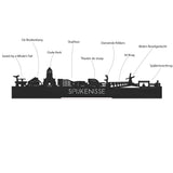 Skyline Magneet Spijkenisse houten cadeau decoratie relatiegeschenk van WoodWideCities