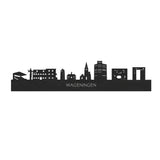 Skyline Magneet Wageningen Zwart MDF houten cadeau decoratie relatiegeschenk van WoodWideCities