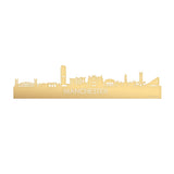 Skyline Manchester Metallic Goud gerecycled kunststof cadeau decoratie relatiegeschenk van WoodWideCities