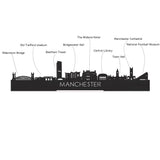 Skyline Manchester Palissander houten cadeau decoratie relatiegeschenk van WoodWideCities