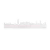 Skyline Manchester Wit glanzend gerecycled kunststof cadeau decoratie relatiegeschenk van WoodWideCities