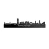 Skyline Manchester Zwart glanzend gerecycled kunststof cadeau decoratie relatiegeschenk van WoodWideCities