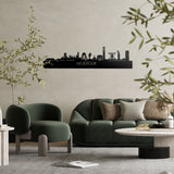 Skyline Moerdijk Zwart glanzend gerecycled kunststof cadeau decoratie relatiegeschenk van WoodWideCities
