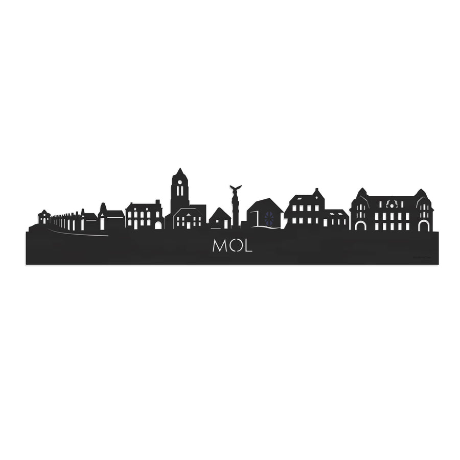 Skyline Mol Zwart houten cadeau decoratie relatiegeschenk van WoodWideCities