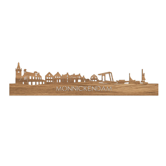 Skyline Monnickendam Eiken houten cadeau decoratie relatiegeschenk van WoodWideCities