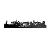Skyline Montfoort Zwart glanzend gerecycled kunststof cadeau decoratie relatiegeschenk van WoodWideCities