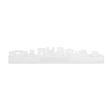 Skyline Montpellier Wit glanzend gerecycled kunststof cadeau decoratie relatiegeschenk van WoodWideCities