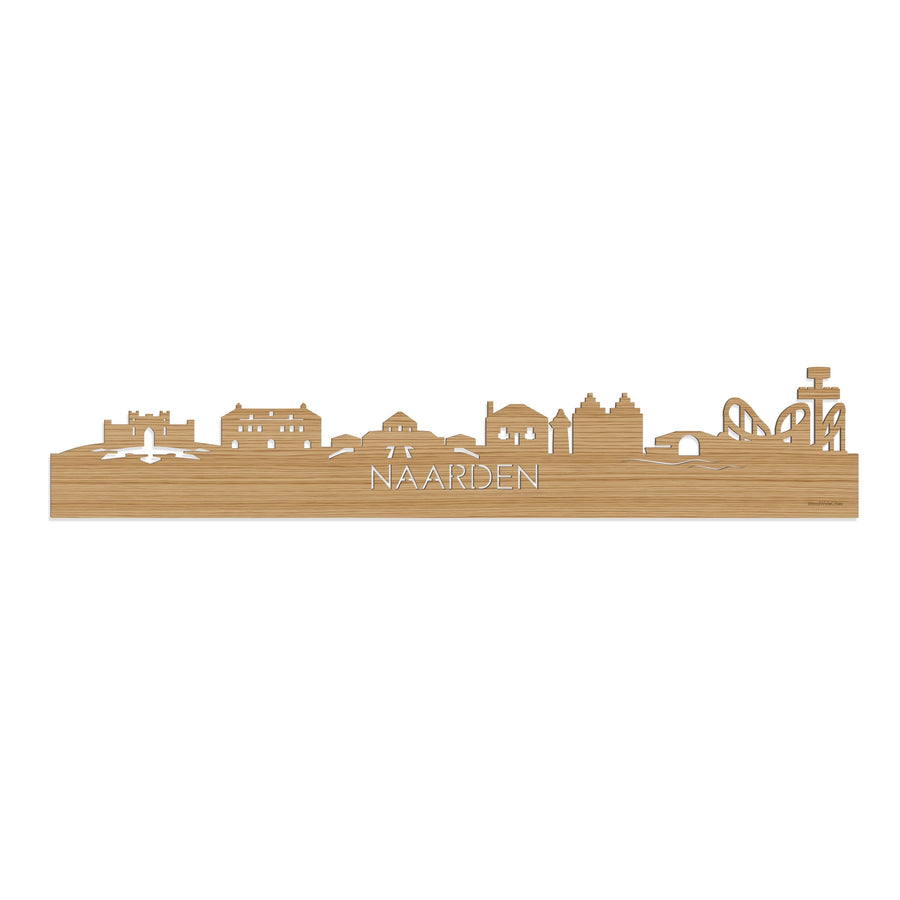 Skyline Naarden Bamboe houten cadeau decoratie relatiegeschenk van WoodWideCities