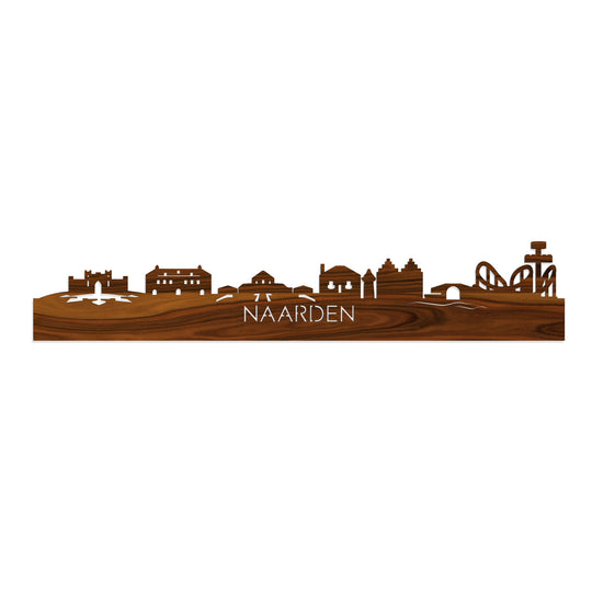 Skyline Naarden Palissander houten cadeau decoratie relatiegeschenk van WoodWideCities