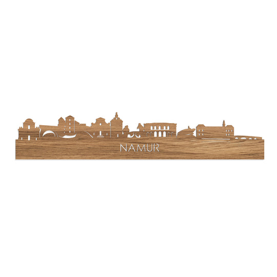 Skyline Namur Eiken houten cadeau decoratie relatiegeschenk van WoodWideCities