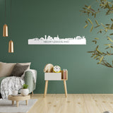 Skyline Nieuw-Lekkerland Wit glanzend gerecycled kunststof cadeau decoratie relatiegeschenk van WoodWideCities