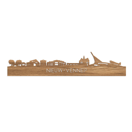 Skyline Nieuw-Vennep Eiken houten cadeau decoratie relatiegeschenk van WoodWideCities