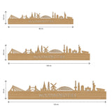Skyline Noordwijkerhout Bamboe houten cadeau decoratie relatiegeschenk van WoodWideCities
