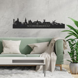 Skyline Noordwijkerhout Zwart houten cadeau decoratie relatiegeschenk van WoodWideCities