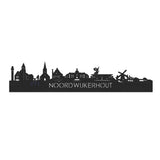 Skyline Noordwijkerhout Zwart houten cadeau decoratie relatiegeschenk van WoodWideCities