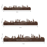 Skyline Noordwijkerhout Noten houten cadeau decoratie relatiegeschenk van WoodWideCities