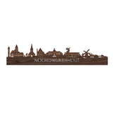Skyline Noordwijkerhout Noten houten cadeau decoratie relatiegeschenk van WoodWideCities