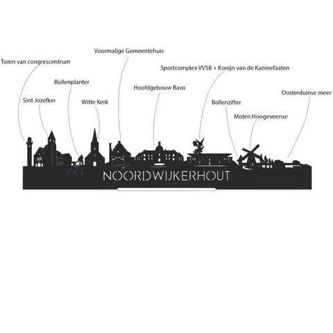 Skyline Noordwijkerhout Palissander houten cadeau decoratie relatiegeschenk van WoodWideCities