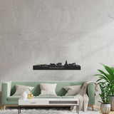 Skyline Numansdorp Zwart houten cadeau decoratie relatiegeschenk van WoodWideCities