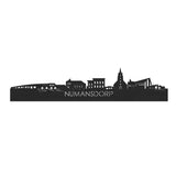 Skyline Numansdorp Zwart houten cadeau decoratie relatiegeschenk van WoodWideCities