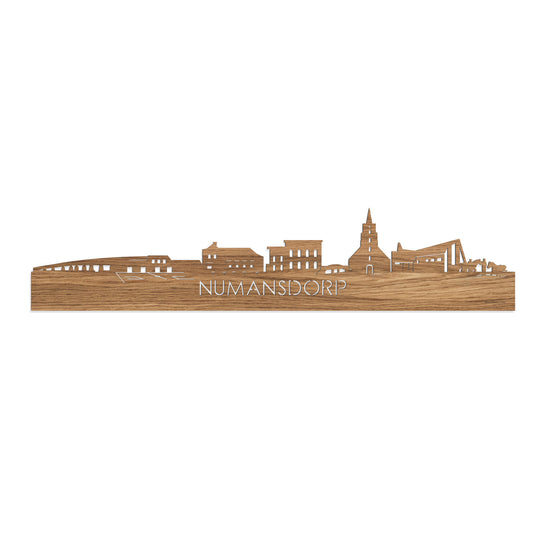 Skyline Numansdorp Eiken houten cadeau decoratie relatiegeschenk van WoodWideCities