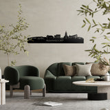 Skyline Numansdorp Zwart glanzend gerecycled kunststof cadeau decoratie relatiegeschenk van WoodWideCities