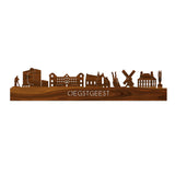 Skyline Oegstgeest Palissander houten cadeau decoratie relatiegeschenk van WoodWideCities