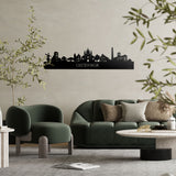 Skyline Oisterwijk Zwart glanzend gerecycled kunststof cadeau decoratie relatiegeschenk van WoodWideCities