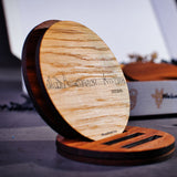 Skyline Onderzetters Doesburg Eiken en noten houten cadeau decoratie relatiegeschenk van WoodWideCities