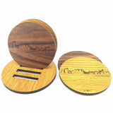Skyline Onderzetters Haarlem Eiken en noten houten cadeau decoratie relatiegeschenk van WoodWideCities