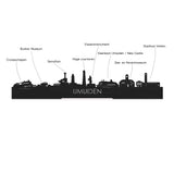 Skyline Onderzetters IJmuiden Eiken en noten houten cadeau decoratie relatiegeschenk van WoodWideCities