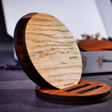 Skyline Onderzetters Ridderkerk Eiken en noten houten cadeau decoratie relatiegeschenk van WoodWideCities