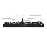 Skyline Onderzetters Roden Eiken en noten houten cadeau decoratie relatiegeschenk van WoodWideCities