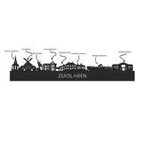 Skyline Onderzetters Zuidlaren Eiken en noten houten cadeau decoratie relatiegeschenk van WoodWideCities