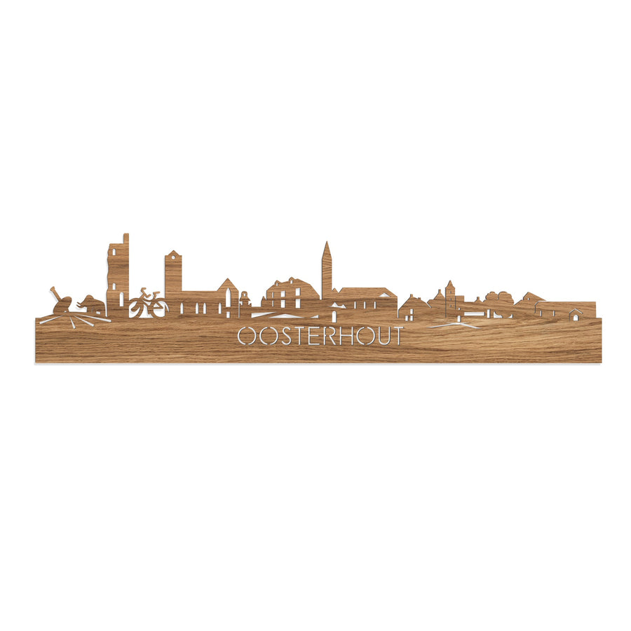 Skyline Oosterhout Eiken houten cadeau decoratie relatiegeschenk van WoodWideCities