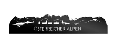 Skyline Österreich Alps Black Glossy